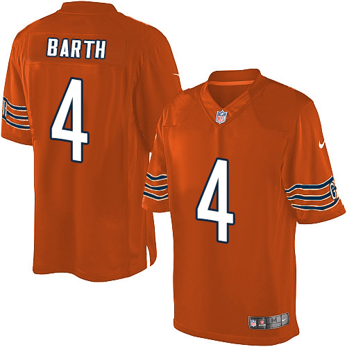 Youth Elite Connor Barth Nike Jersey Orange Alternate - #4 NFL Chicago Bears